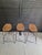 1950s Set of 3 Arthur Umanoff Style MCM Iron and Wicker Counter Barstools For Sale - Image 4 of 6