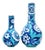 Italian Bold Blue & White Vases - a Pair For Sale
