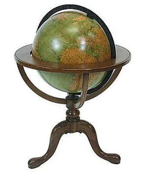 Terrestrial Political Tall Library/Floor Globe on Walnut Stand by J. Paul Goode for Rand McNally, C. 1925-30