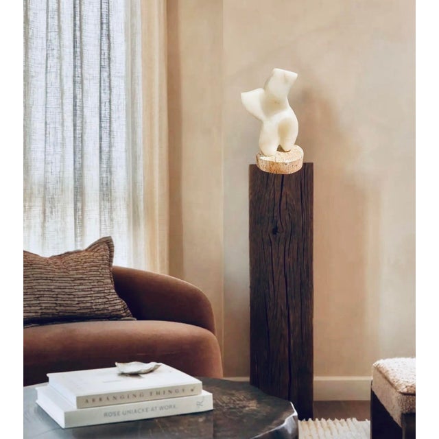 Abstract Alabaster Torso Sculpture by Frank Lauren, 14" H X 10" W For Sale - Image 11 of 11