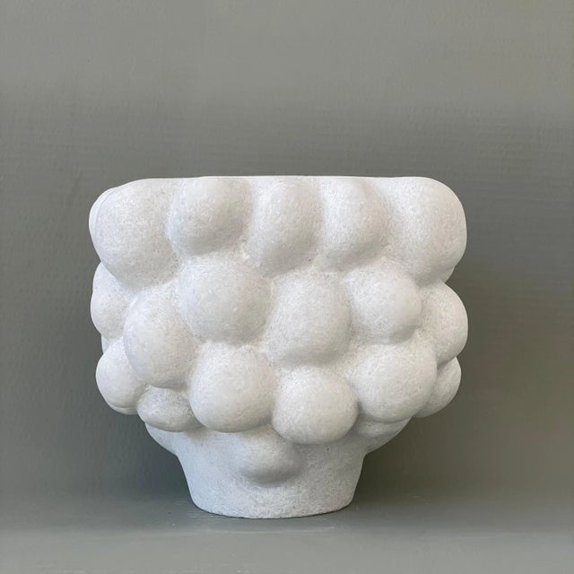 Contemporary Hand Carved Marble Vessel by Tom Von Kaenel For Sale - Image 3 of 6