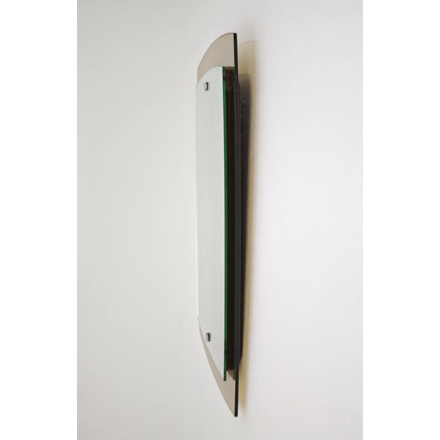 Mid-Century Modern Wall Mirror in Honey Amber Glass by Cristal Art, Italy, 1970s For Sale - Image 10 of 18