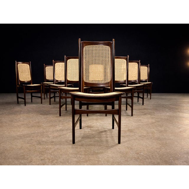 Mid-Century Modern Set of Ten Brazilian Mid-Century Dining Chairs by Alexandre Rapoport, 1960s For Sale - Image 3 of 10