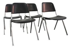 Model 1601 Stackable Chairs by Don Albinson for Knoll, 1960s, Set of 4