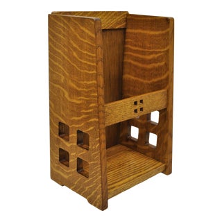 Winstanley & Bertucci Arts & Crafts Mission Oak Letter Holder Shelf (C) For Sale