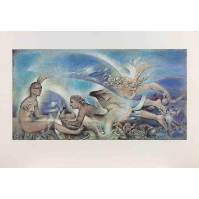 Nino La Barbera, Mythological Scene, Lithograph, 1970s For Sale