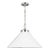 Chapman & Myers by Visual Comfort Studio Wellfleet Medium Wide Pendant, Matte White & Polished Nickel For Sale