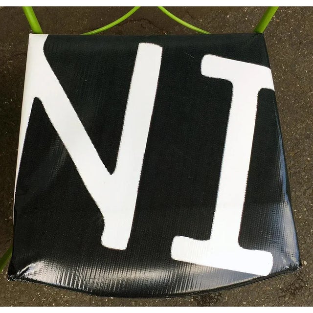 Green Painted Upcycled Chairs - a Pair For Sale - Image 4 of 5