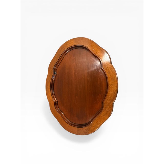 Coffee Late 20th Century Chinoiserie Style Coffee Table With Removable Hand-Painted Tray – Cabriole Legs, 36” For Sale - Image 8 of 10