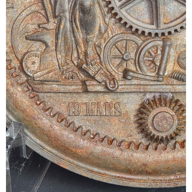 Mid 19th Century Antique Cast Iron 1853 Wall Hung Allegorical Plaque For Sale - Image 5 of 12