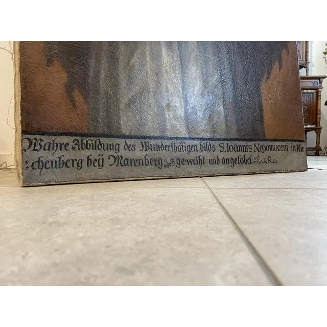 Religious Artist, St. John of Nepomuk, Oil Painting For Sale - Image 8 of 9