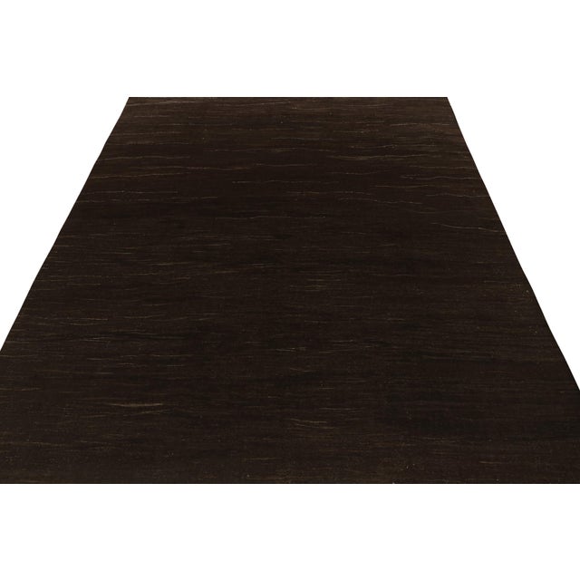 Vintage Turkish Kilim in Black, Brown, White Panel Woven Style For Sale In New York - Image 6 of 7