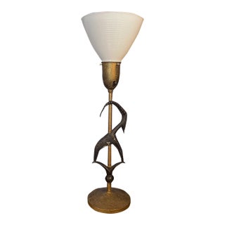1950's Vintage Brass Goat Lamp by Rembrandt For Sale