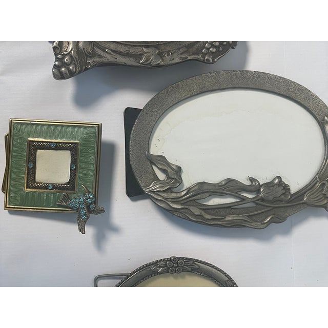 4 Vintage Photo Frsmes Art Deco Silvverplate For Sale - Image 4 of 5