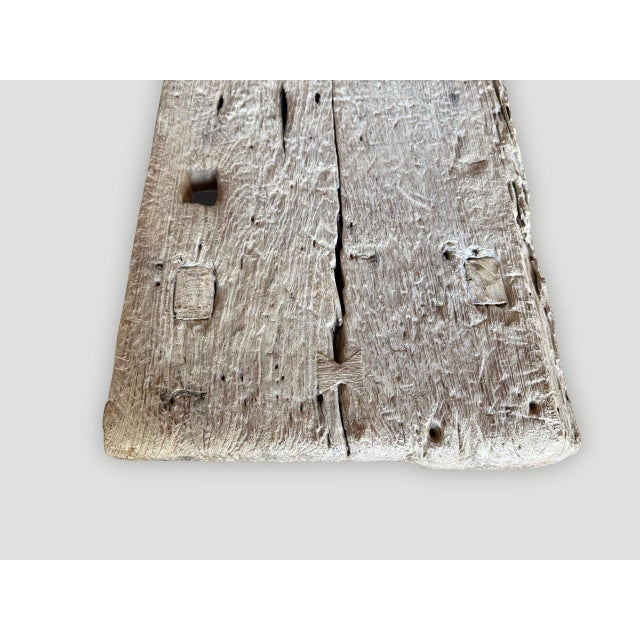 Andrianna Shamaris Ancient Teak Wood Chaise Or Bench For Sale In New York - Image 6 of 6