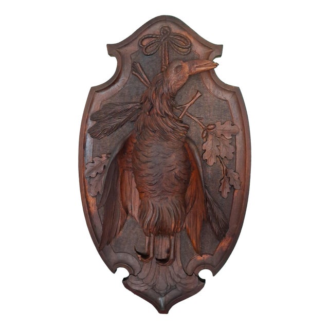 Black Forest Hunting Wall Decoration, 1950s For Sale