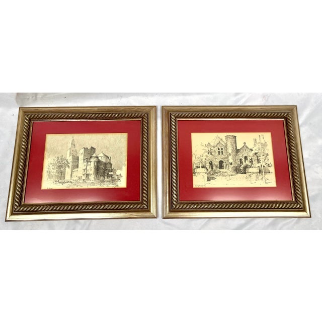 Mid-Century Memphis Architectural Drawings by Paul Penczner - a Pair For Sale In Dallas - Image 6 of 12