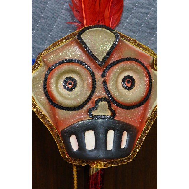 Bahamian Junkanoo Festival Parade Costume Red Headdress Outfit Dance Masks For Sale - Image 14 of 17