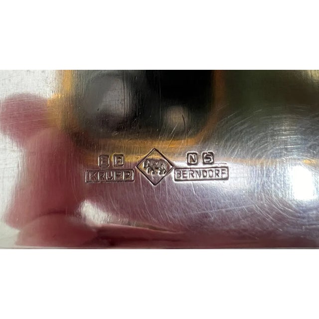 Silver Plate and Cut Glass Aperitif Serving Bowl by Arthur Krupp for Berndorf, 1940s For Sale - Image 9 of 12