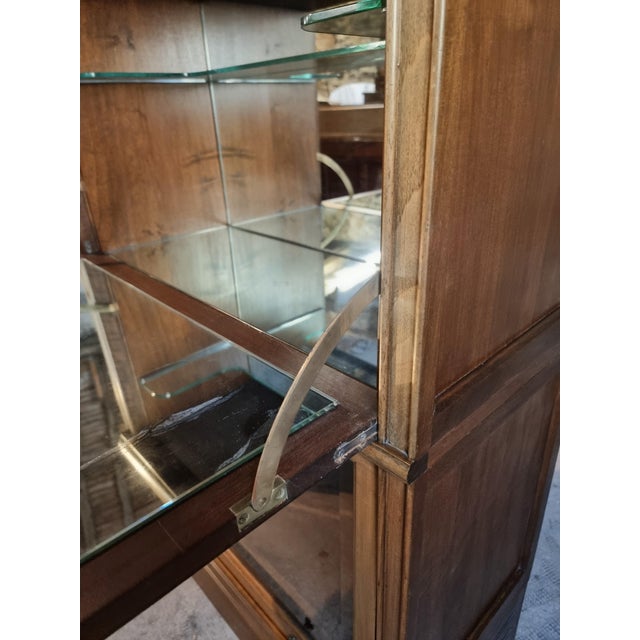 1960s Vintage Modular Mahogany Bar Cabinet in the style of Globe Wernicke, 1960s For Sale - Image 5 of 18
