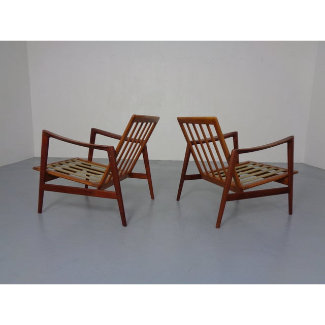 Set of Danish Organic Teak Armchairs attributed to Hans Olsen, Denmark, 1950s For Sale - Image 13 of 18