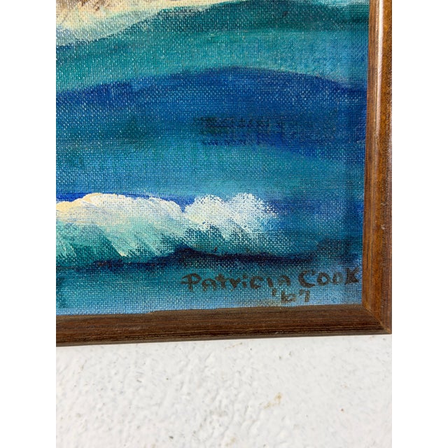 Coastal Vintage Ship Painting, Framed For Sale - Image 3 of 7