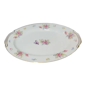 Vintage Noritake Japan Hand Painted Floral Gilded Large Serving Platter