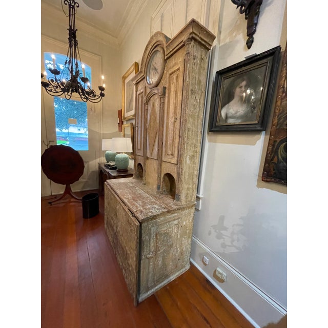 Early 19th Century Early 19th Century Gustavian Style Cabinet With Drop Leaf Table For Sale - Image 5 of 11