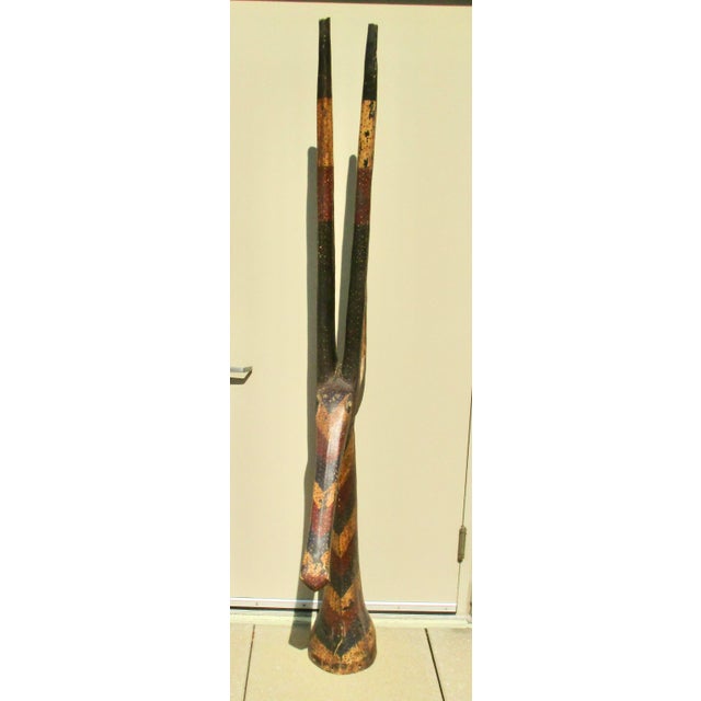 Massive Kurumba Adone' Antelope Mask 76" Tall For Sale - Image 4 of 8