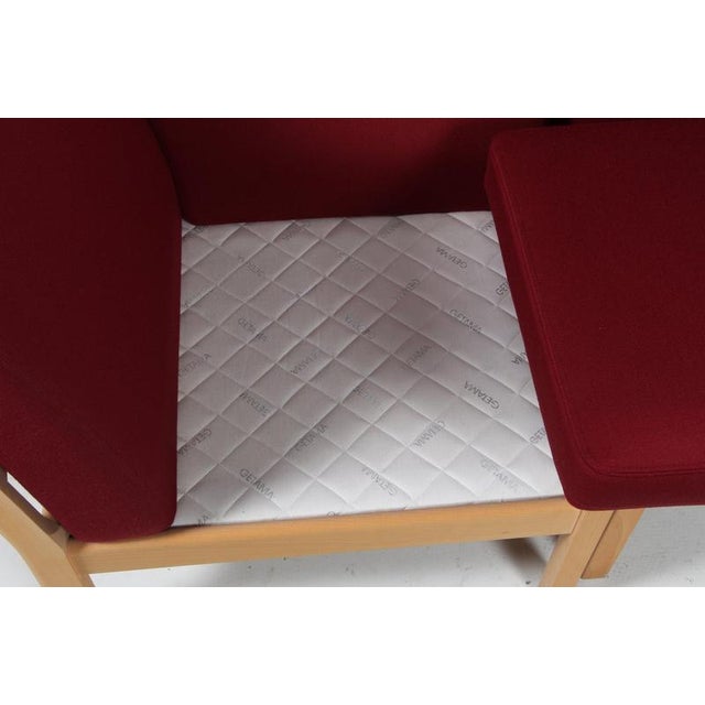 Modul Sofa in Beech and Red Wool attributed to Hans J. Wegner for Getama, 2000s For Sale - Image 6 of 8