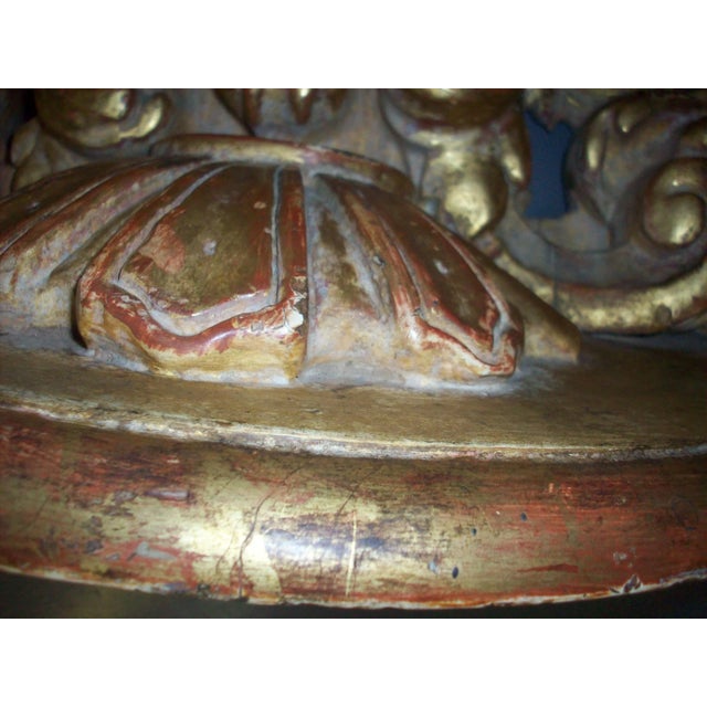 Wood Spanish Style Giltwood Wall Sconce For Sale - Image 7 of 11