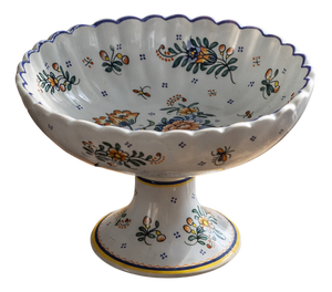 Vintage French Moustiers Pedestal Cup, 1950