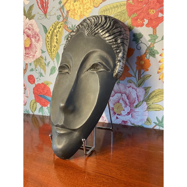 Contemporary Mid 20th Century Letitia Metal Face Sculpture For Sale - Image 3 of 4