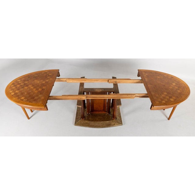 Tan Vintage Art Deco Dining Table, 1920s For Sale - Image 8 of 15