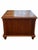 Vintage Spanish Revival Cane-Panel Storage End Table With Geometric Figured Top For Sale - Image 9 of 10