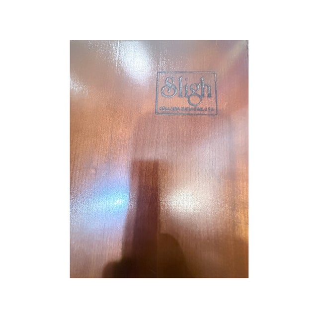 Wood **Sligh “Wilton” Grandfather Clock**Skeleton Dial, Triple Chime, Flame Mahogany**OBO** For Sale - Image 7 of 10