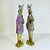 Vintage Boho Chic Shabby Chic Foil Wrapped Plaster Tall Rabbits - A Pair - Easter For Sale - Image 9 of 14