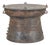 Southeast Asian Patinated Bronze Rain Drum Drink Table 2 Ft For Sale