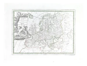 Giovanni Maria Cassini, Map of Europe, Etching