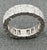 Metal 5.93 Ct Bezel Set Emerald Cut Eternity Ring Size 6.5 For Sale - Image 7 of 8