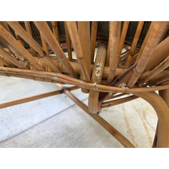 Paolo Tilche 1960s Mid Century Modern Rattan Chair For Sale - Image 4 of 4