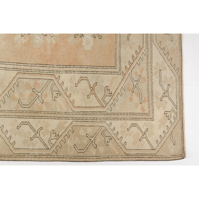 Organic Texture Vintage Turkish Rug, Soft Beige Anatolian Carpet For Sale - Image 6 of 10
