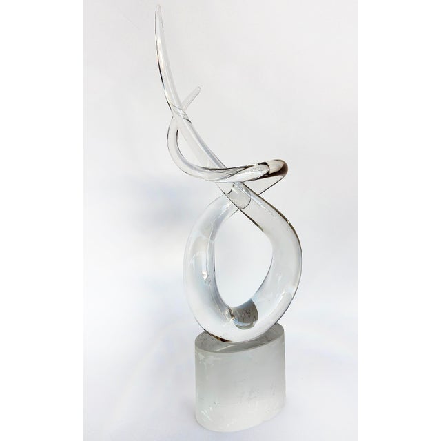 Abstract Renato Anatra Italian Murano Glass Freeform Sculpture Abstract 1980s For Sale - Image 3 of 9
