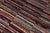 Abstract Rust/Blue High Low Wool Rug - 9'0'' X 11'10'' For Sale In New York - Image 6 of 8