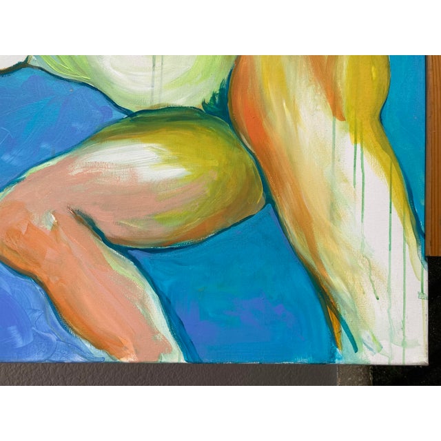 Painting on canvas by Célia Guibbert, part of the artistic project for the film "Blue Is the Warmest Color" by Abdellatif...