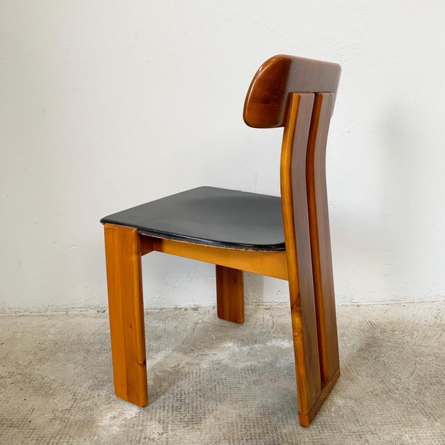 Black Sapporo Dining Chairs by Mario Marenco for Mobilgirgi, 1970, Set of 4 For Sale - Image 8 of 13