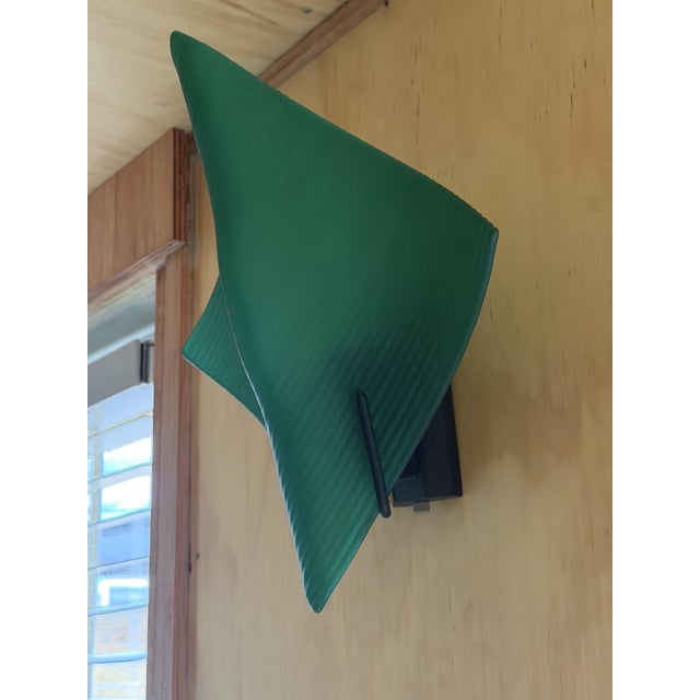 Black Vintage Geco Green Frosted Glass Wall Sconce by Paolo Piva for Stefano Cevoli, 1980s For Sale - Image 8 of 18