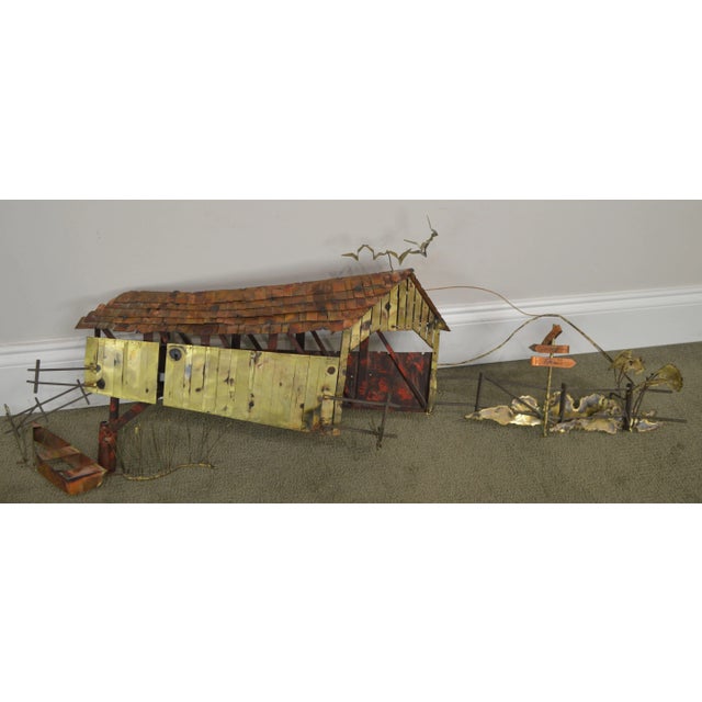 Curtis Jere Signed Covered Bridge Wall Sculpture For Sale - Image 12 of 13