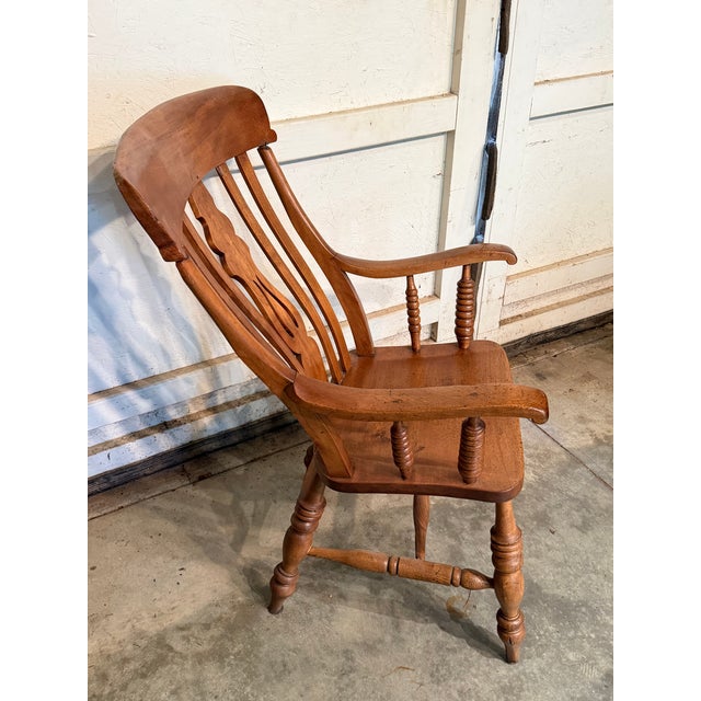 English Antique Walnut Armchair For Sale - Image 3 of 8