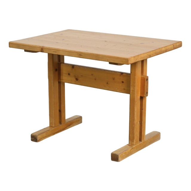 Pine Dining Table by Charlotte Perriand for Les Arcs, France, 1970s For Sale